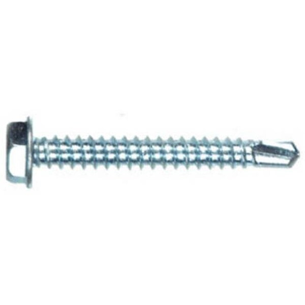 Self-Drilling Screw, #8-18 x 1-1/2 in, Zinc Plated Hex Head